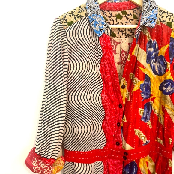 Handmade Kantha Quilt Jumpsuit - Picture 1 of 8